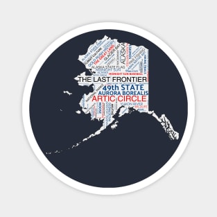 Alaska Word Map Magnet